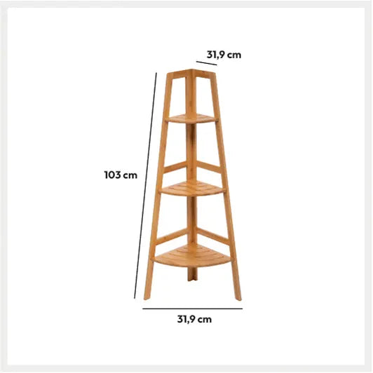 Raft de colț 5five Bambou, 3 niveluri