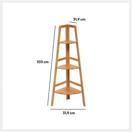 Raft de colț 5five Bambou, 3 niveluri
