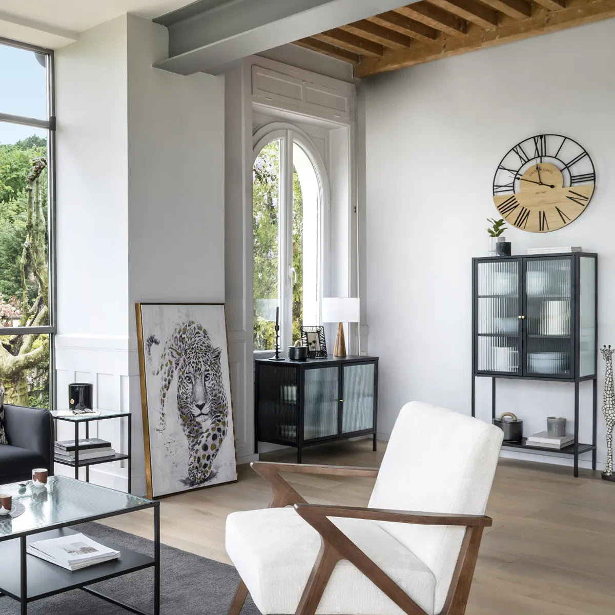 Lampă de noapte Atmosphera Aina, 46 cm, pin