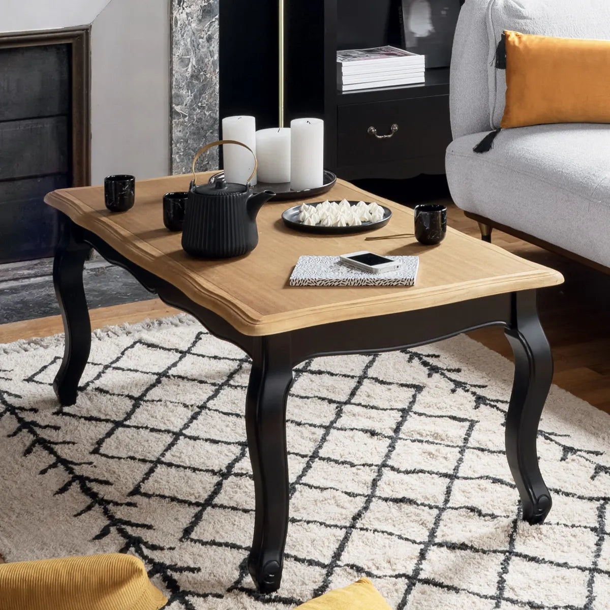 Masă de cafea Atmosphera Chrisa, 110x60 cm, Negru