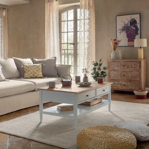 Masă de cafea Atmosphera Solen, 110x45 cm, Alb