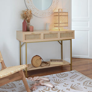 Masă de toaletă Atmosphera Rayo, 110 cm, mesteacăn, MDF