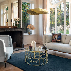 Masă de cafea Atmosphera Artif Gold, 70 cm, Auriu