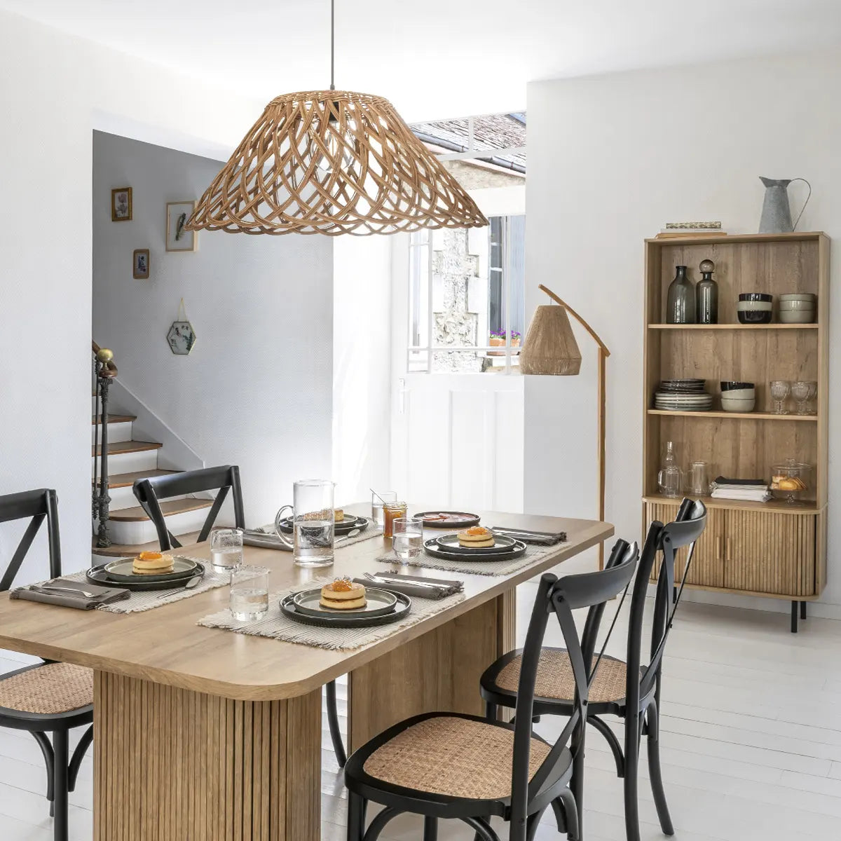 Lampion atmosphera Palm Cocktail, Bambus, Natural, 158 cm