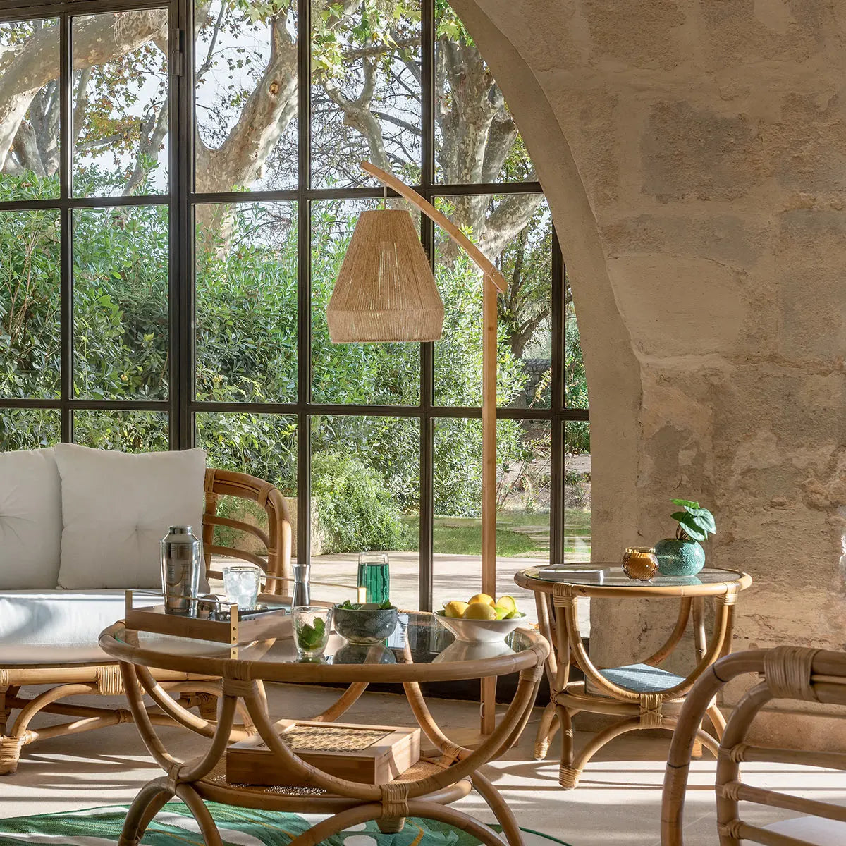 Lampion atmosphera Palm Cocktail, Bambus, Natural, 158 cm