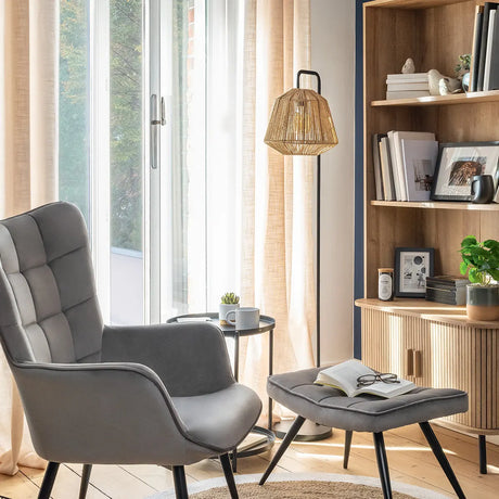 Lampă de atmosferă Jily, Metal, Natural, 150 cm