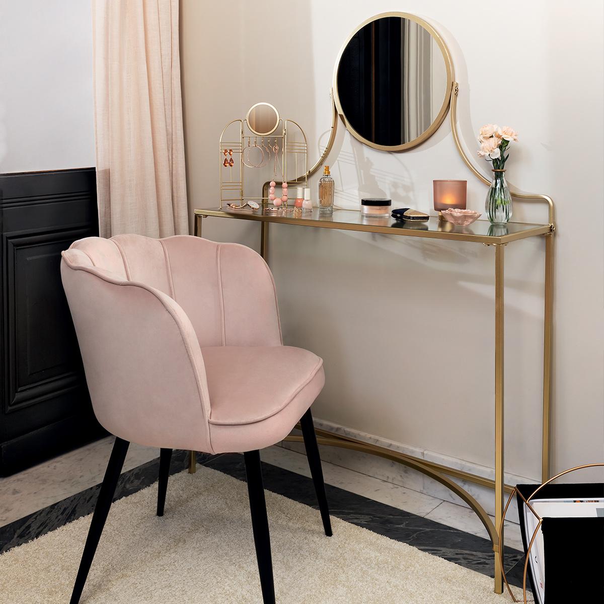 Masă consolă cu oglindă Atmosphera Artif, 98 cm, Metal