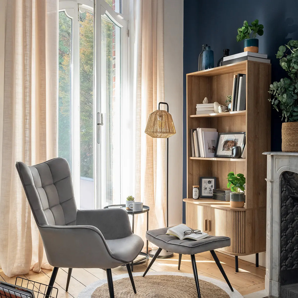 Bibliotecă Atmosphere Colva, 80x40x180 cm, MDF