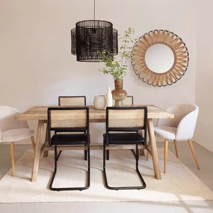 Masă extensibilă Aeris, 180-220x90 cm, lemn de salcâm