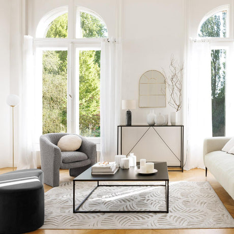 Masă consolă Atmosphera Gota, Metal, Negru