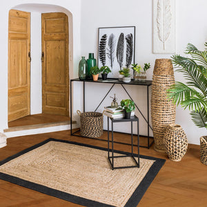 Masă consolă Atmosphera Gota, Metal, Negru