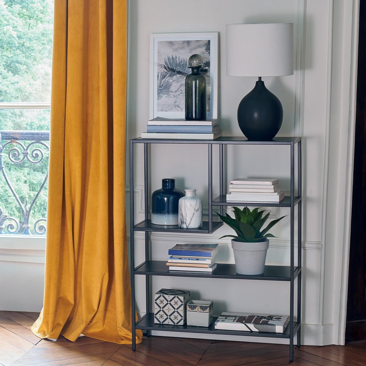 Raft Atmosphera Gota, 5 rânduri, 75x100 cm, Metal, Negru