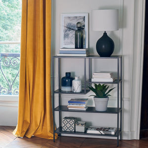 Raft Atmosphera Gota, 5 rânduri, 75x100 cm, Metal, Negru