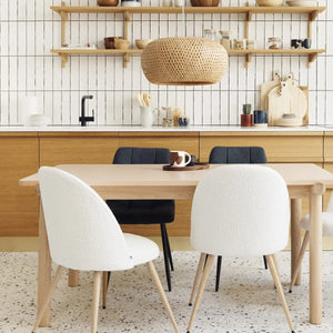 Scaun de sufragerie Atmosphera Slano, Boucle, Alb