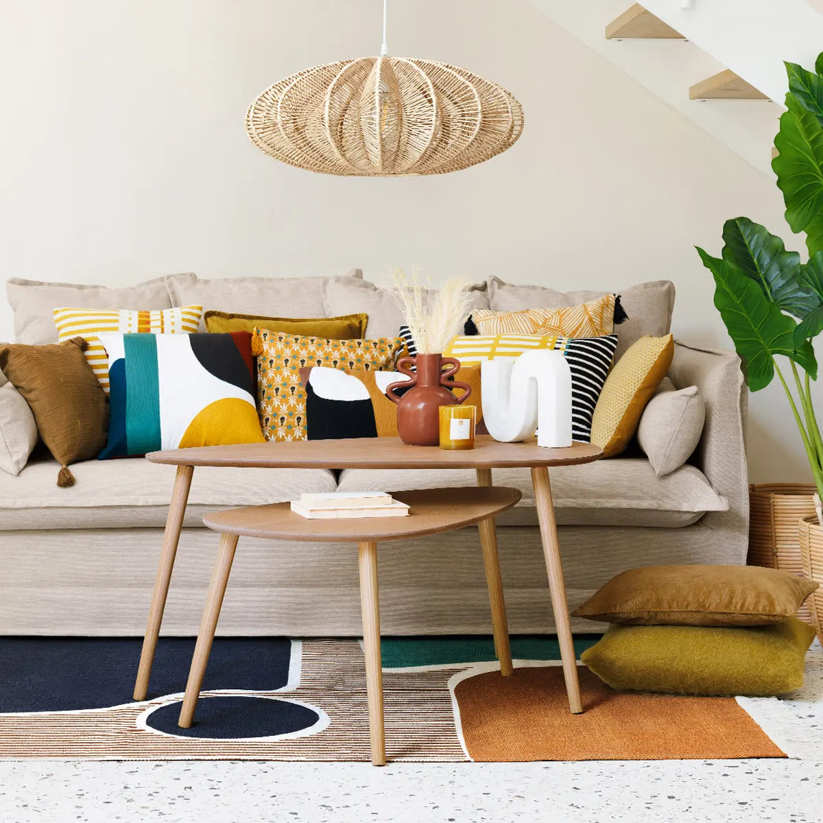 Masă de cafea Atmosphera Mileo, 88x98 cm, 2 buc.