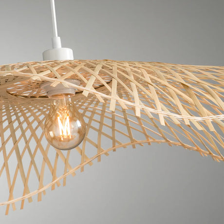 Lampă suspendată Atmosphere Tess, 75 cm, bambus