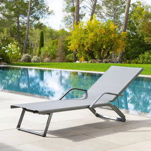Алуминиев шезлонг Hesperide Bayamo, Кварц/Графит