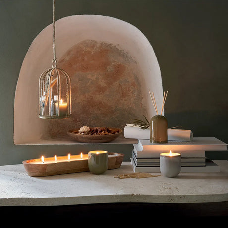 Lumânare parfumată Atmosphera Paola, Lemn, 900 g