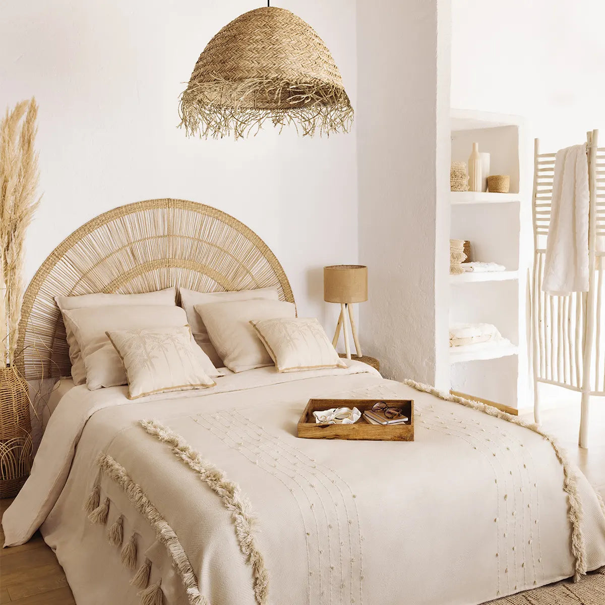 Lampă suspendată Atmosphera Sea, 56 cm, stuf