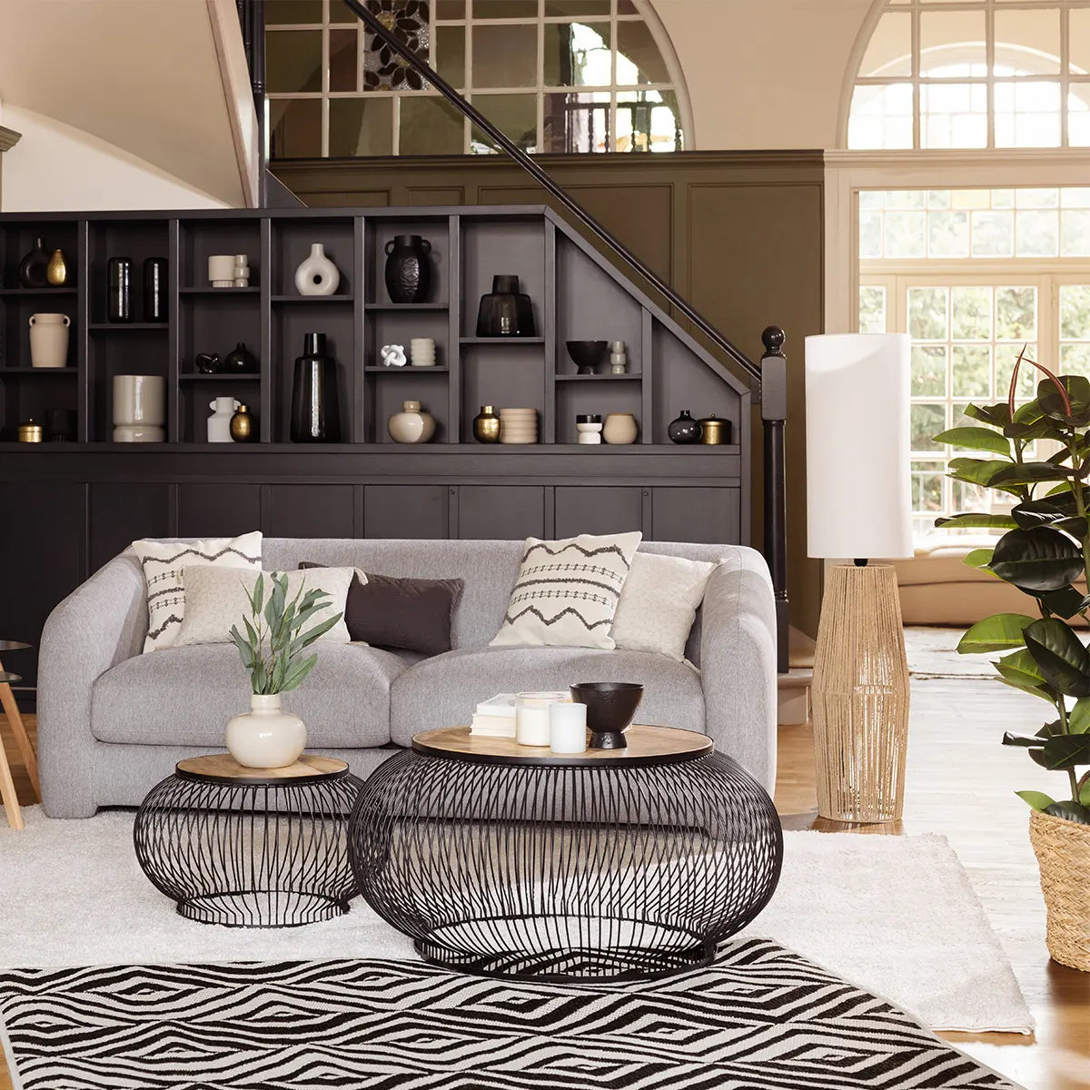 Canapea extensibilă cu trei locuri Atmosphera Guppy, 198x98x73 cm