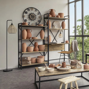 Ceas de perete Atmosphera Mohan, cu roată, Ø65 cm, metal și MDF