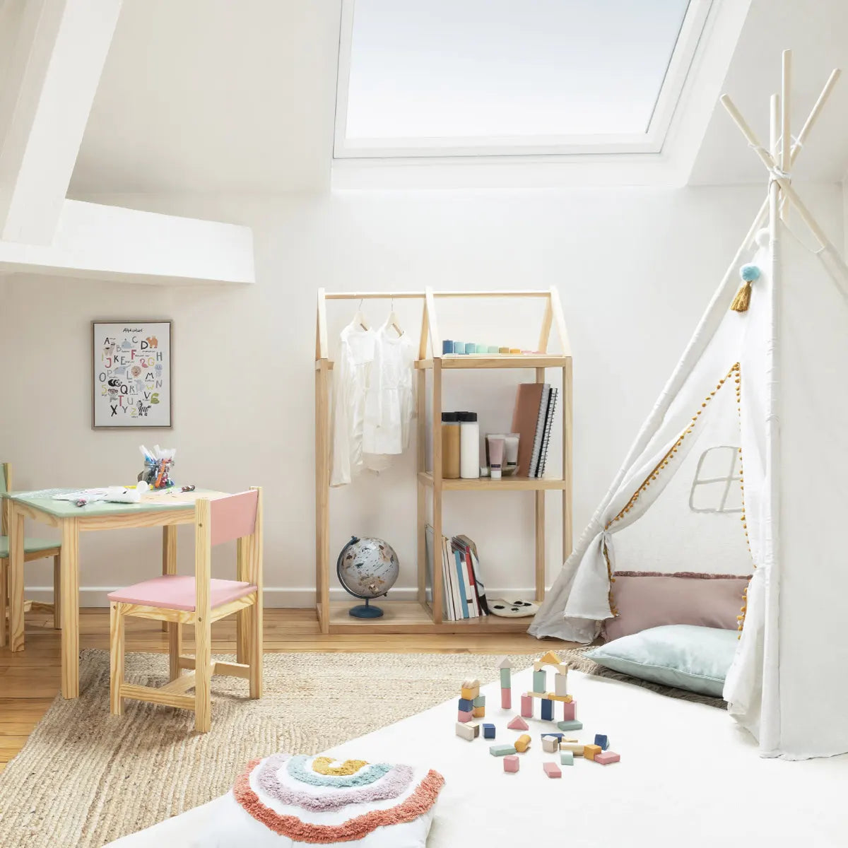 Puzzle din lemn pentru copii Atmosphera, 50 de piese