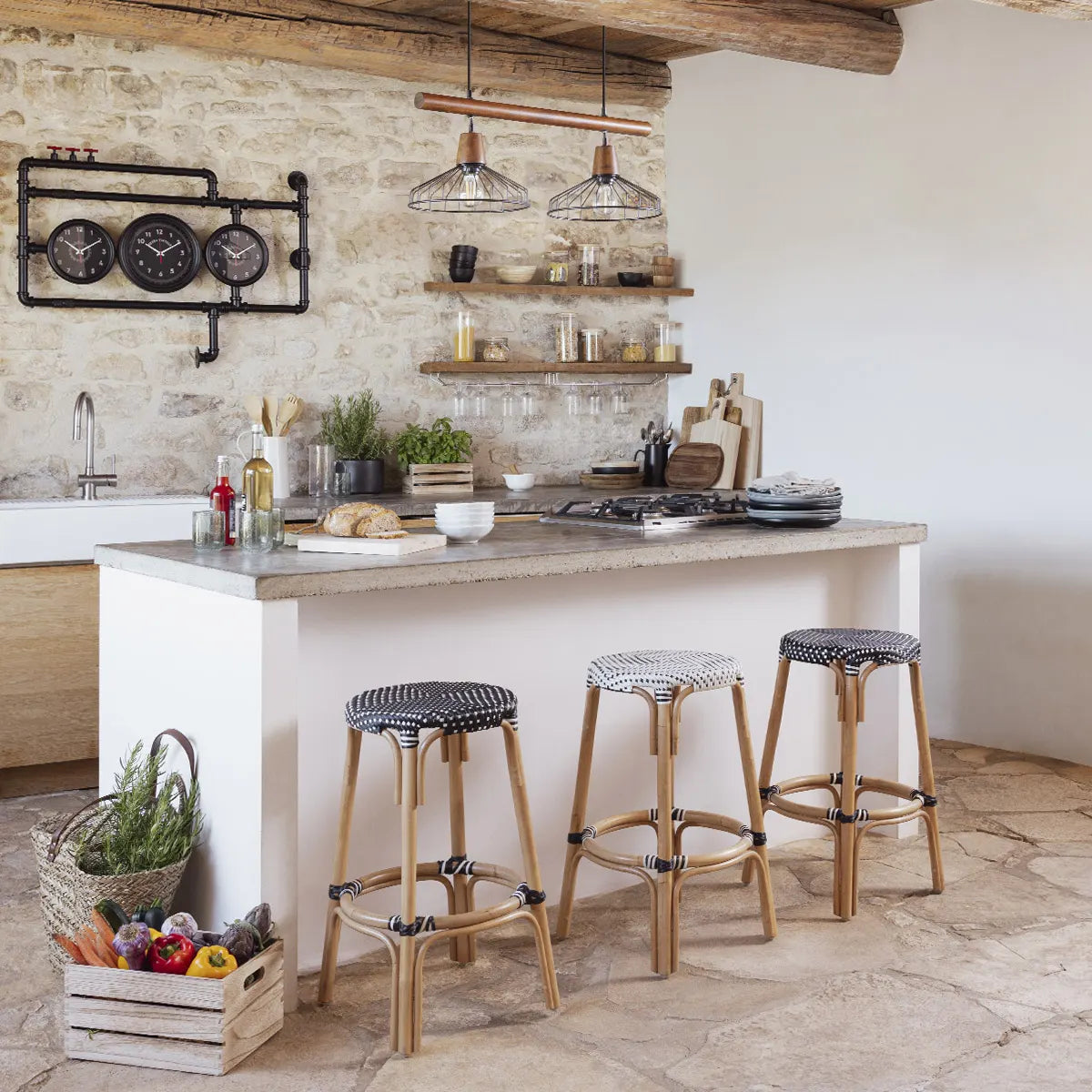 Scaun de bar atmosphera Trecia, Rattan