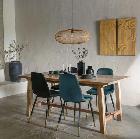 Masă de dining Jiling, 180x90 cm, salcâm