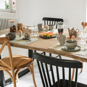 Masă de dining Skidal, 200x100 cm, lemn de salcâm,