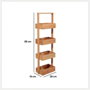 Raft 5five pe roți, Bambus, 4 niveluri