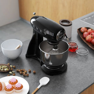 Mixer planetar Smeg SMF03BLEU, 800 W, bol 4,8 l, negru