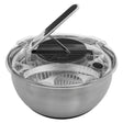 Центрофуга за салата 5five Silver Pro, Неръждаема стомана, 3.5 л, Черно и бяло