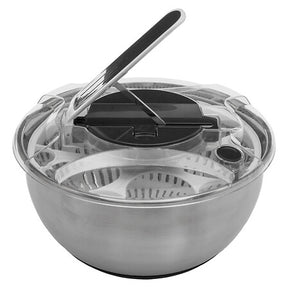 Центрофуга за салата 5five Silver Pro, Неръждаема стомана, 3.5 л, Черно и бяло