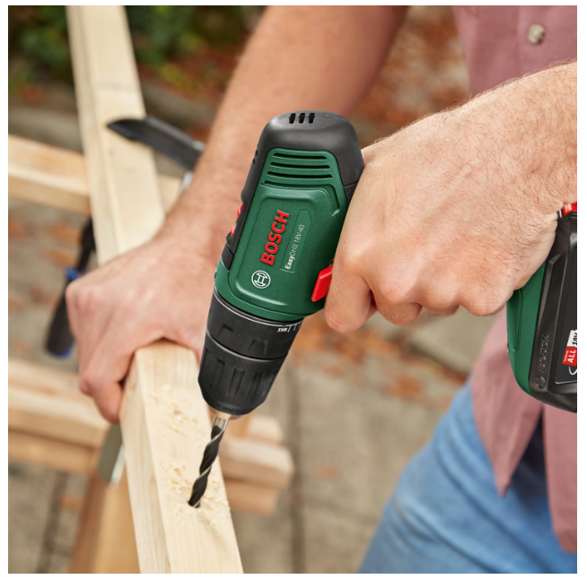 Mașină de găurit Bosch Easydrill, 18V-40, cu baterie, 1x 2.0Ah + încărcător AL18V-20, Verde