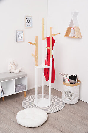 Cuier pentru haine pentru copii Atmosphera, Lemn, Alb, 135 cm