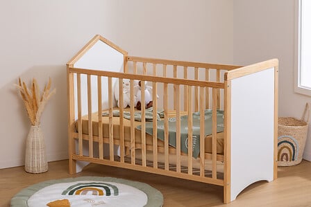 Pat pentru copii Atmosphera Kima, 60x120 cm, 5 niveluri, pin