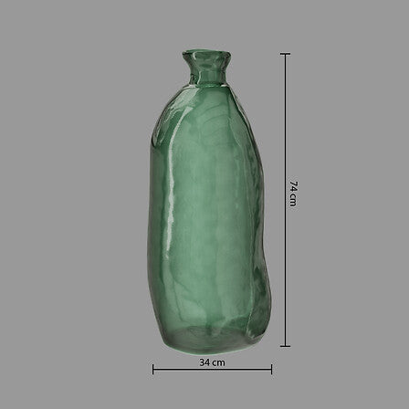 Vază Atmosphera Dame Jeanne, 73cm, sticlă, verde