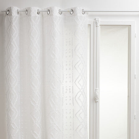 Sama jacquard sheer curtains 140 x 240 cm white