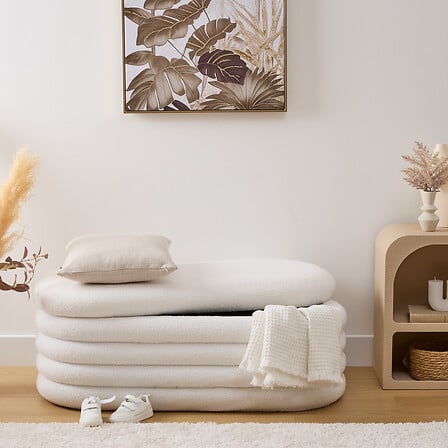 Bancă de depozitare Atmosphera Giulia, Boucle, Alb