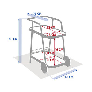 Cărucior pe roți Hesperide Easiness din aluminiu