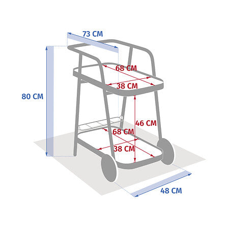 Cărucior pe roți Hesperide Easiness din aluminiu