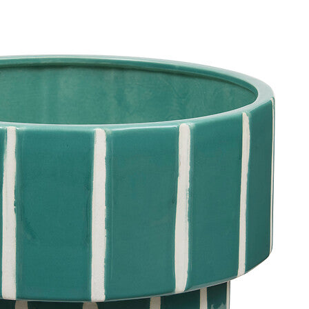 Ghiveci Atmosphera Flow, Ceramică, Verde, Ø30 cm