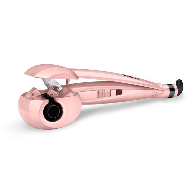 Ondulator de păr BaByliss Curl Secret 2664PRE, Automat, Selector de temperatură: 185°C și 205°C, Element ceramic profesional, Roz
