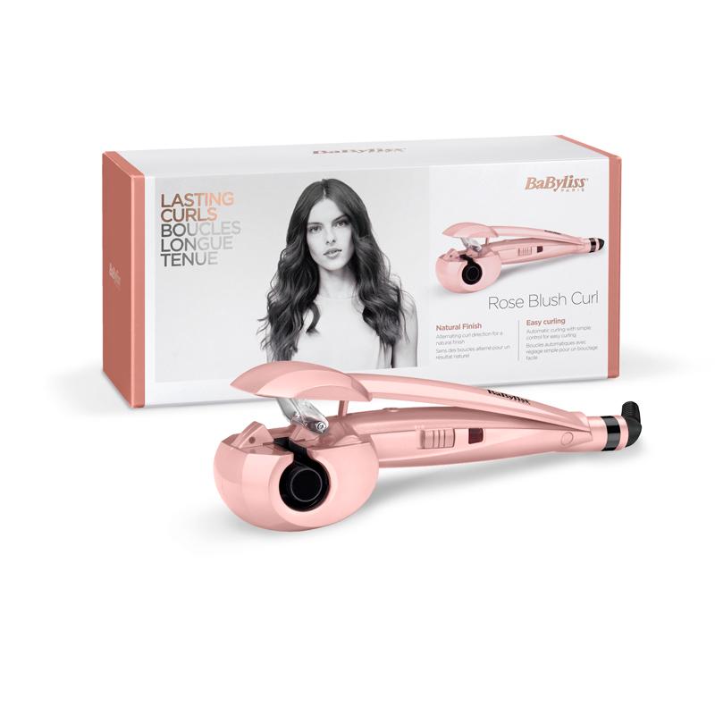Ondulator de păr BaByliss Curl Secret 2664PRE, Automat, Selector de temperatură: 185°C și 205°C, Element ceramic profesional, Roz