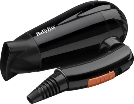 Uscător de păr de călătorie BaByliss 5344E, cu mâner pliabil, 2000 W, negru