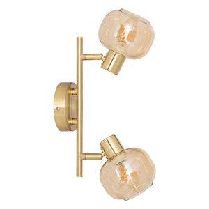 Lampă de atmosferă Pilia, 28x11x19 cm, sticlă chihlimbar