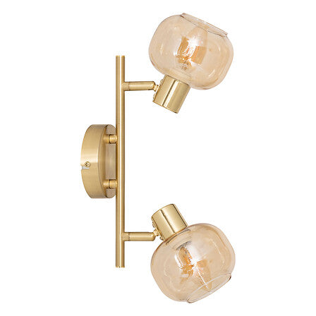 Lampă de atmosferă Pilia, 28x11x19 cm, sticlă chihlimbar