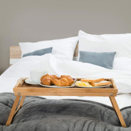 Noptieră din bambus KingHoff 1502, 50x30x7 cm, pliabilă