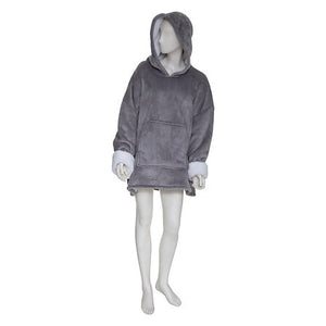 Худи одеяло atmosphera, Фланел, Размер L/XL, Сиво