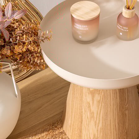 Masă laterală Atmosphera Hercyna, MDF, Ø40 cm